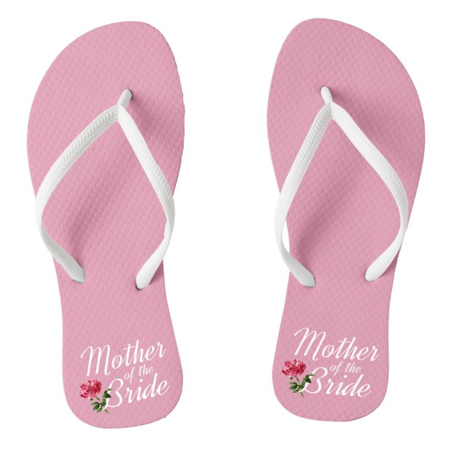 Tongs Mère de la mariée chaussures plates à calligraphie (Semelle)