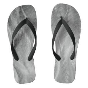 Tongs Métal brossé argenté