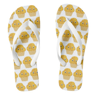 Tongs Mignon motif de muffin de maïs de dessin animé