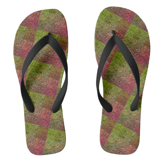 Tongs Mignonne Black GREEN RED Modern Femme Flip Flops (Semelle)