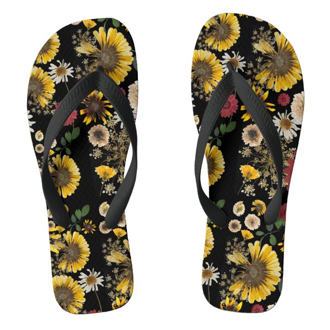 Tongs Mikitiez terre natale nature selfloe fleur rose (Semelle)