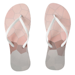 Tongs Minimalisme Art Abstrait Pastel Cellules Roses