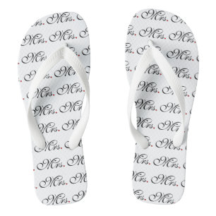 Tongs Mme Wife Bride His Hers l'épouse nouvellement