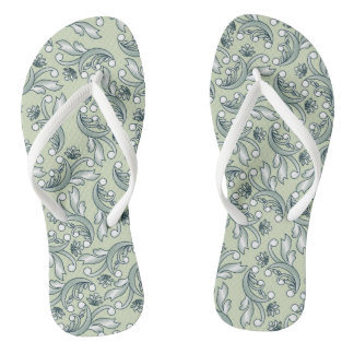 Tongs Modèle floral pastel