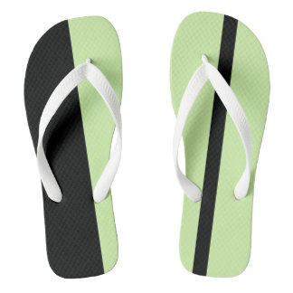 Tongs Modérée Vert clair stylisé Bandes verticales Retou