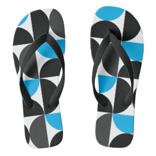 Tongs Moderne du milieu du XXe siècle Noir bleu et Gris