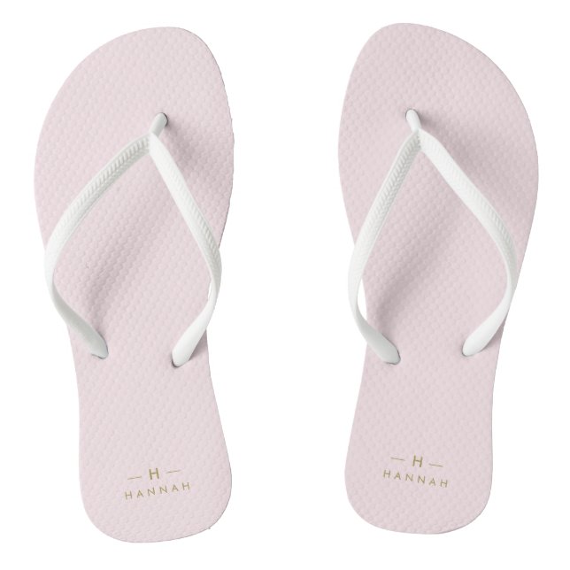 Tongs Monogram Blush | Elegant Gold Minimum (Semelle)