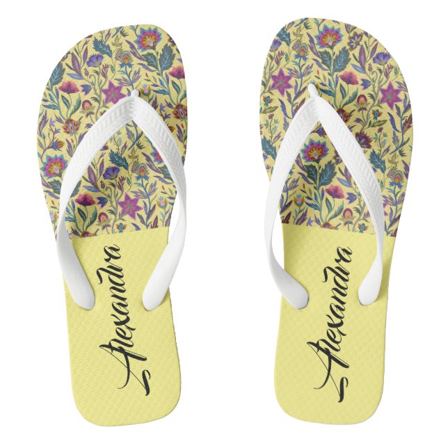 Tongs Monogramme Adorable classique victorien Jaune flor (Semelle)