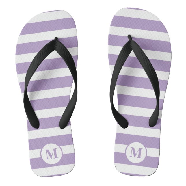 Tongs Monogramme classique Lilac Gris pourpre et blanc (Semelle)