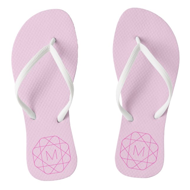 Tongs Monogramme cool, Style de logo de hanche | Rose &  (Semelle)