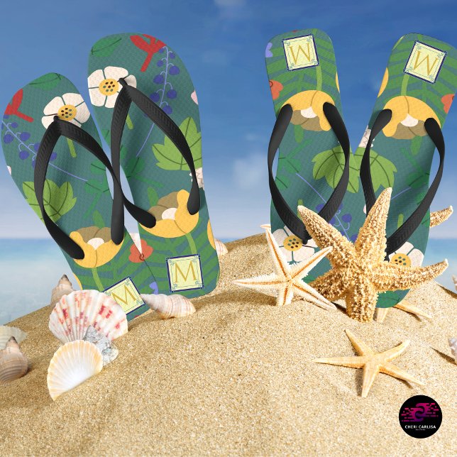 Tongs Monogramme de printemps (Beach days just upgraded with bold floral vibes 🌺)