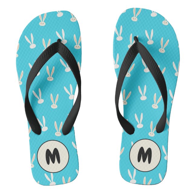 Tongs Monogramme Joyeux Motif lapin de Pâques (Semelle)