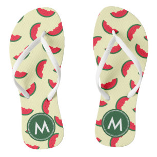 Tongs Monogramme rouge de pastèque d'été fruité