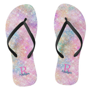 Tongs Monographie de la fausse parties scintillant rose