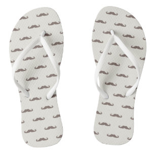 Tongs Motif 3 de hippie de moustache