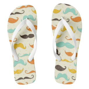 Tongs Motif 3 de moustache
