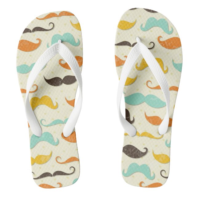 Tongs Motif 3 de moustache (Semelle)