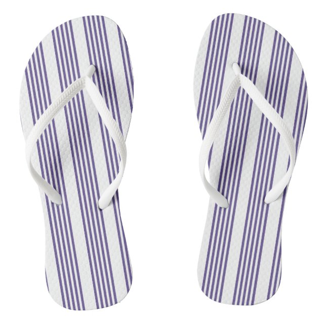 Tongs Motif à cinq bandes Ultra violet et blanc (Semelle)