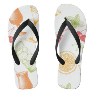 Tongs Motif à cocktails croisés