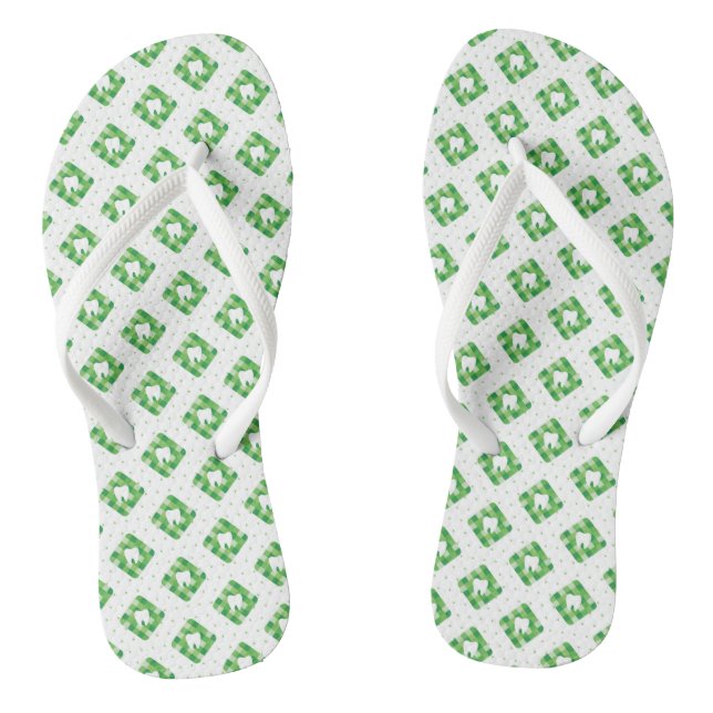 Tongs Motif à dent verte (Semelle)