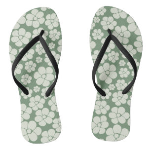 Tongs Motif à fleurs - Vert