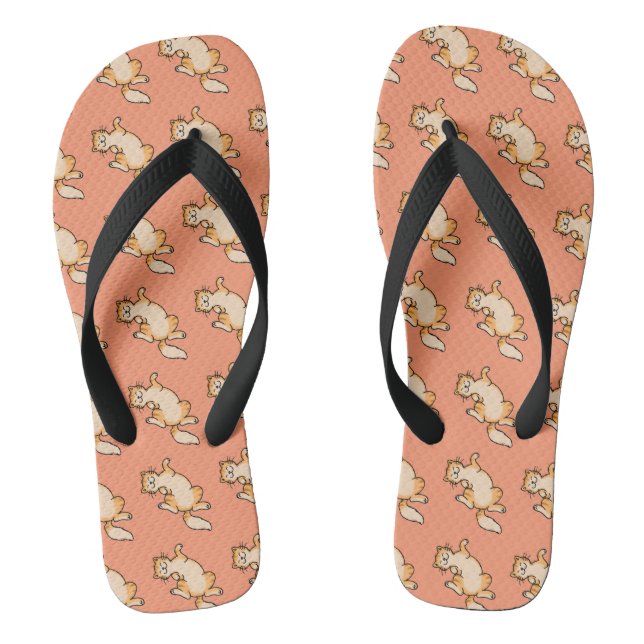 Tongs motif à la tablette orange (Semelle)