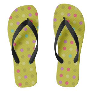 Tongs Motif à pois d'arrière - plan