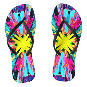 Tongs Motif Abstrait coloré
