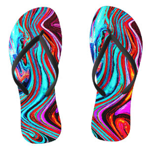 Tongs Motif Abstrait de teintes dynamiques