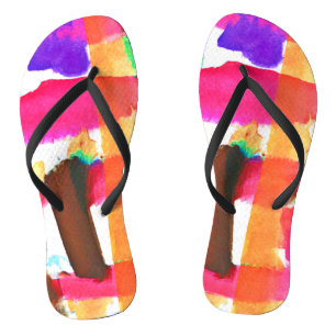 Tongs Motif Abstrait Dynamique dans l'Art