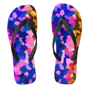 Tongs Motif Abstrait en mosaïque cristallisée