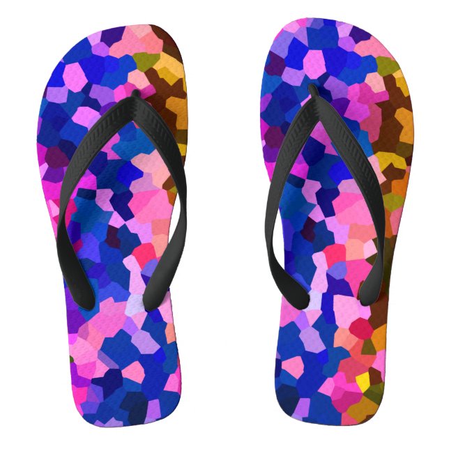 Tongs Motif Abstrait en mosaïque cristallisée (Semelle)