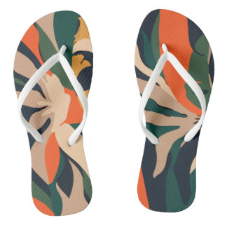Tongs Motif Abstrait hawaïen