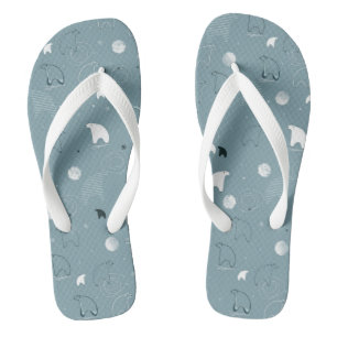Tongs motif affichant un joli polaire