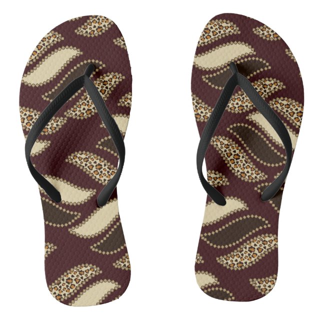 Tongs motif africain de la peau de guépard (Semelle)
