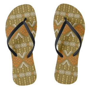 Tongs motif africain tribal ethnique