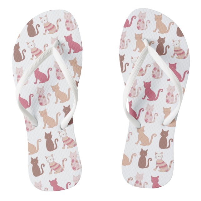 Tongs Motif Amoureux des chats (Semelle)