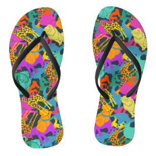 Tongs Motif animal de silhouettes