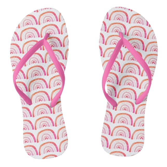 Tongs Motif arc-en-ciel rose (Semelle)