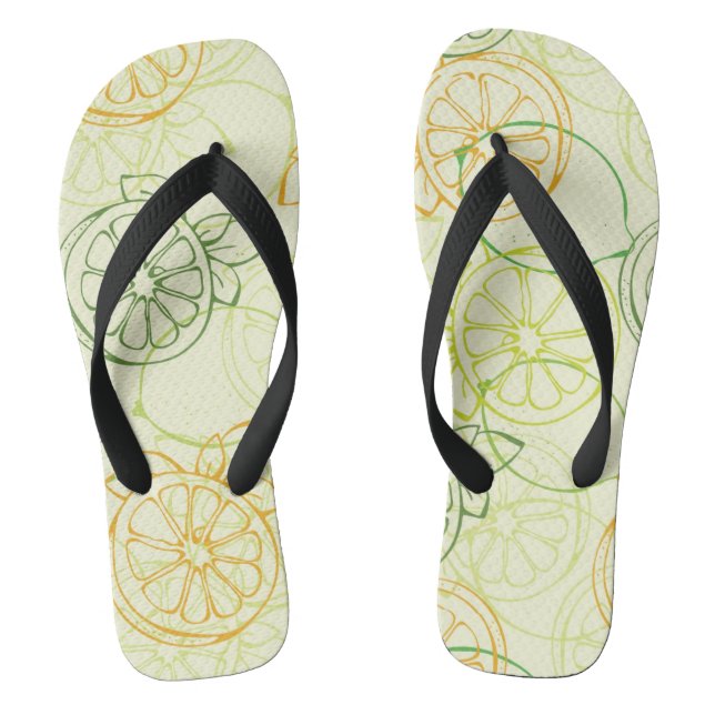 Tongs Motif au citron (Semelle)