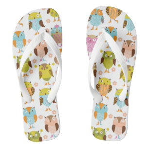 Tongs motif aux oiseaux