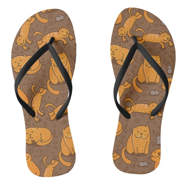 Tongs Motif avec chats (Semelle)