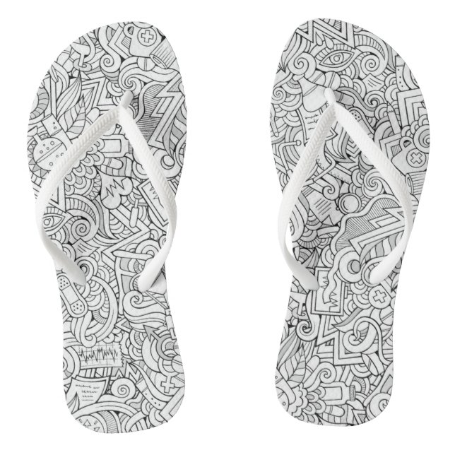 Tongs Motif B&W Médicale (Semelle)