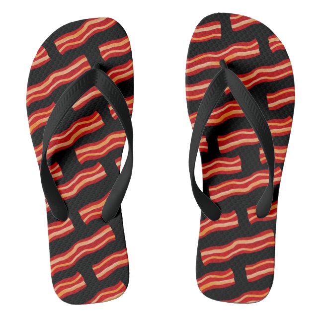 Tongs Motif Bacon savoureux (Semelle)