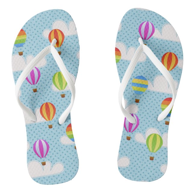 Tongs Motif Ballons à air chaud de couleur mignonne (Semelle)