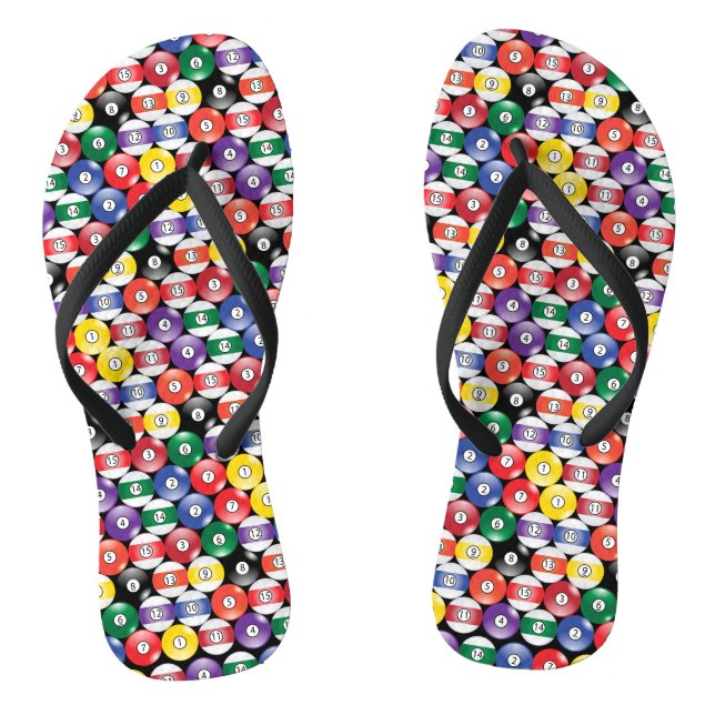 Tongs Motif Billard Pool Ball (Semelle)