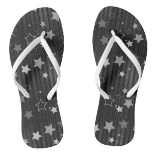 Tongs Motif Black Stars