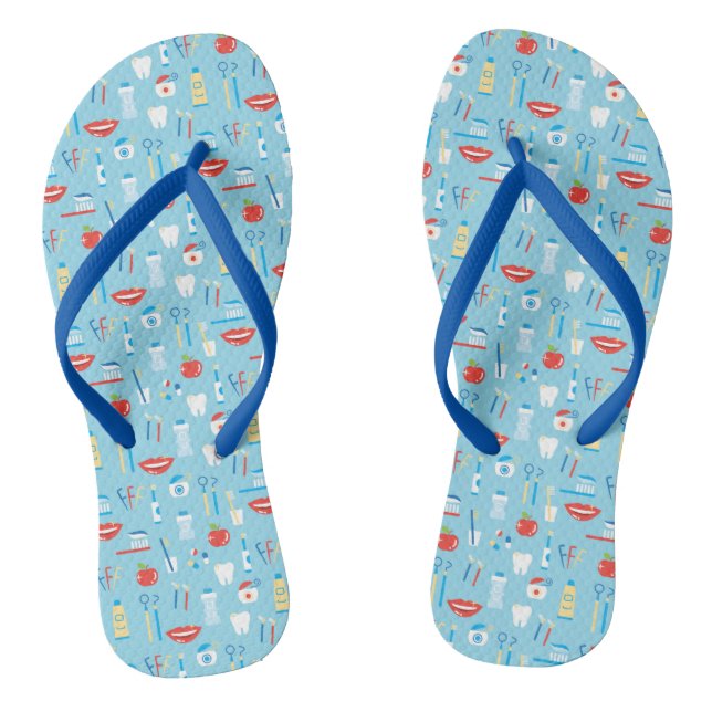 Tongs Motif bleu dentaire (Semelle)
