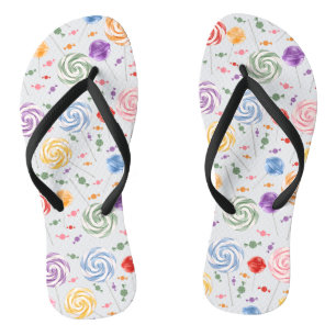 Tongs Motif bonbon sucette coloré