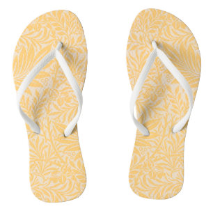 Tongs Motif botanique de pied-d'alouette floral or vinta